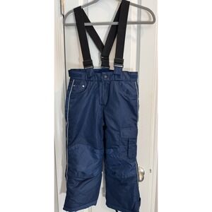 Alpinetek Snowboard Ski Pants Youth 6 Blue Suspenders Thinsulate Snow NWT